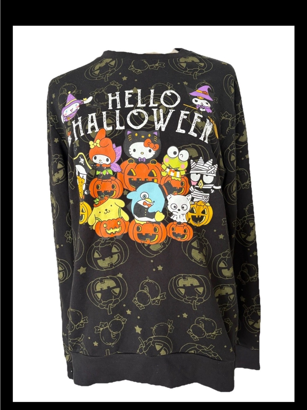 Hello Kitty Halloween  Printed Licensed SweatShirt Size Small  Long Sleeve,